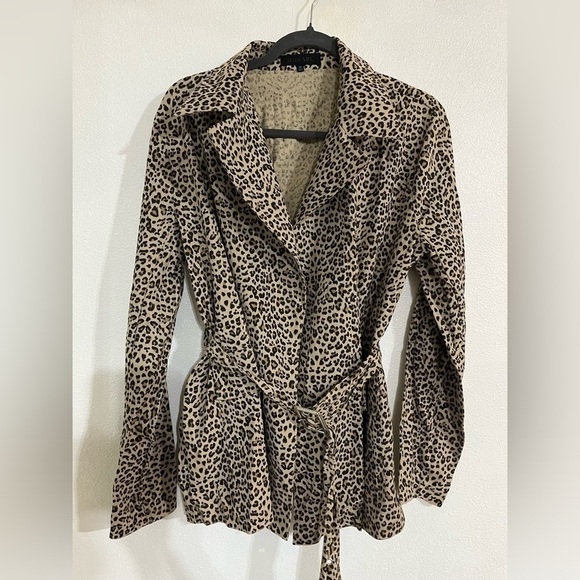 Anthropologie Tops - Monarc anthropology open belted cardigan, side pockets,Sz M NWOT animal print